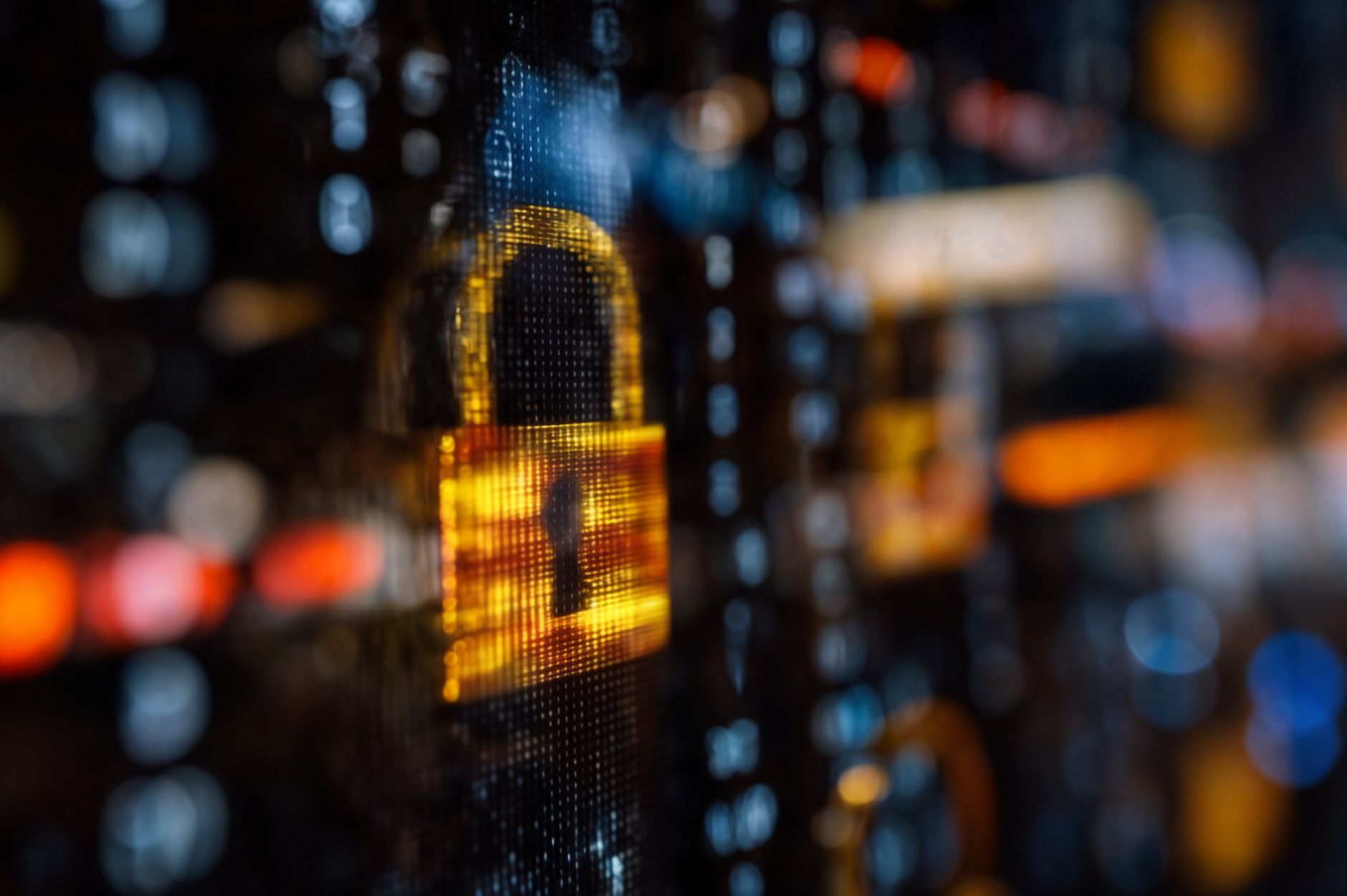 Digital privacy and security concept with a lock icon