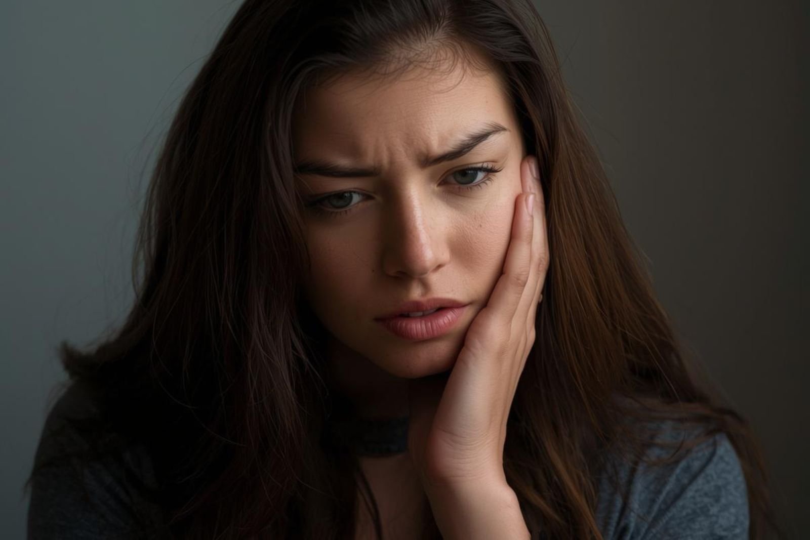 Thoughtful person recognizing an emotional trigger in recovery
